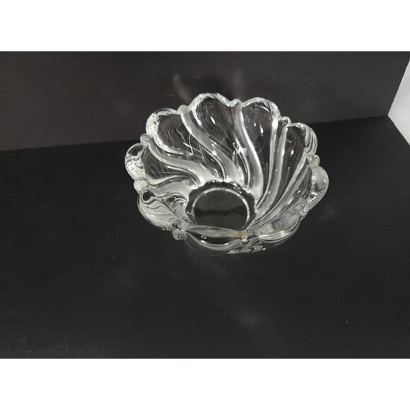 Mikasa Peppermint Frost Swirl Votive Candleholder Clear & Frosted Glass - Picture 5 of 5